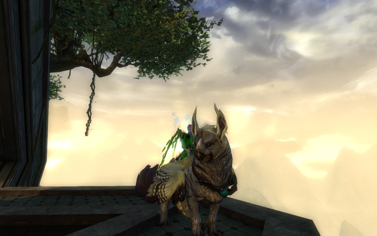 Werewing's tweet image. Griffon. Probably the only mount whose base skin looks better than most of the premiums. Daybreak Dye, btw.
#TenYearsOfGW2 #GW2Sweepstakes