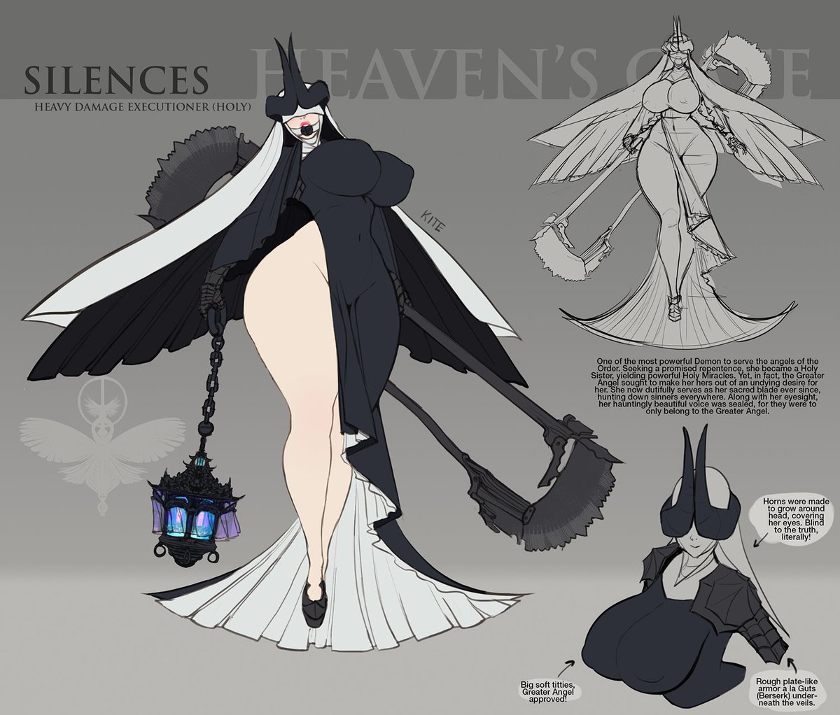 Silences V2!
I didn't like the previous silhouette, and I reworked the colors a bit too. :D