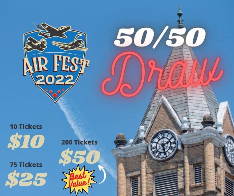 Want a chance to win 💰💰💰?!? 

Our 50/50 draw takes place TOMORROW! Get your tickets NOW before it’s too late!! 🤑🤑

💵 AirFest.ca/50-50 💵