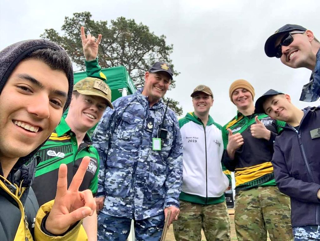 AUADRT's tweet photo. #FinalsDay! #GameOn at Oz 🇦🇺 Drone Nationals!
Come on down to #ADFA today (free entry) and help your @AustralianArmy #DroneRacing Team #SendIt!
#Lewi #FlyingDutch #Flaps @HueyFPV #MacDaddy #Woodsy
@ChiefAusArmy @HLCAusArmy @comdforcomd @SportsADF @bmsthomas https://t.co/KWCjAxFgHs