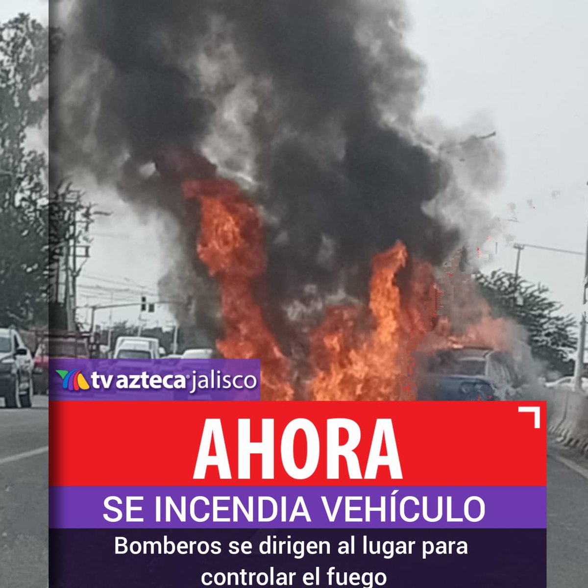 TVAztecaJalisco's tweet image. 🔴#AHORA Se registra el incendio de un vehículo en Camino a Matatlán y Periférico en la Col. Coyula, municipio de Tonalá. Autoridades ya investigan las causas del siniestro y no se reportan lesionados.