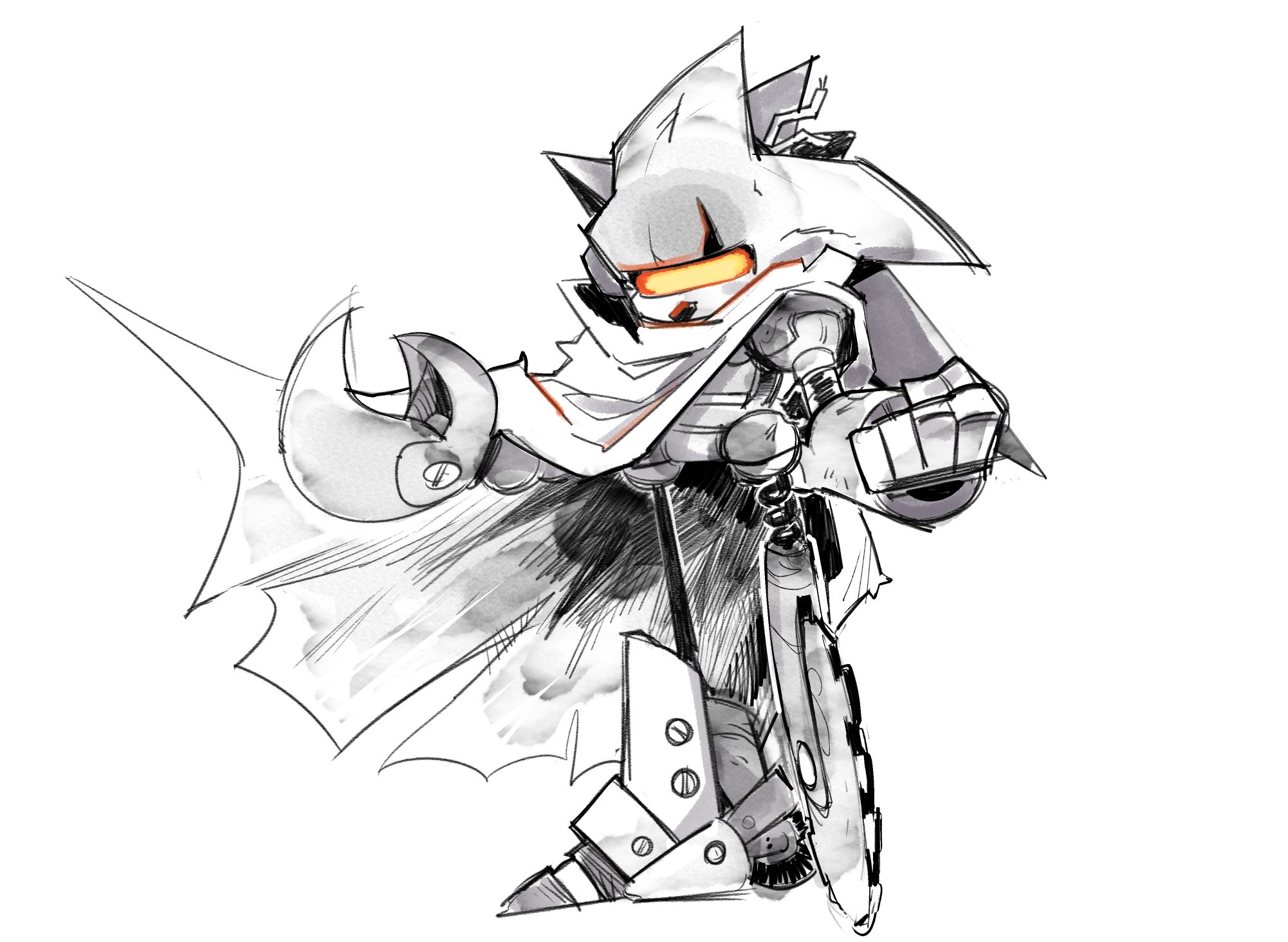 T-BONE — Drew Mecha Sonic for Sonic Saturday. Wanted to try