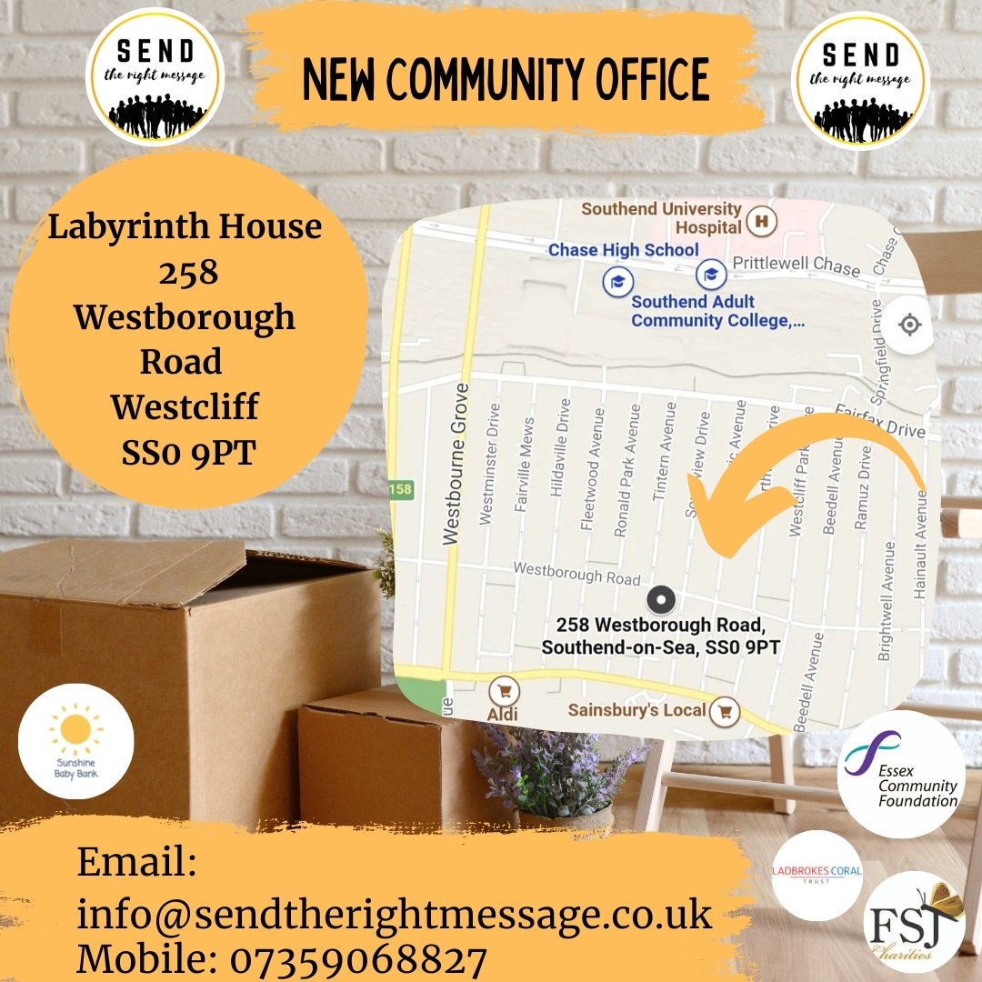We are pleased to announce that SEND the Right Message Charity will be working in partnership with Labyrinth House. 
With thank to <a href="/Essex_CF/">Essex Community Foundation</a> <a href="/Ladbrokes/">Ladbrokes</a> Partners <a href="/TNLComFund/">The National Lottery Community Fund</a>  and FSJ for supporting our charity.

Read more 👇

facebook.com/10146536855383…