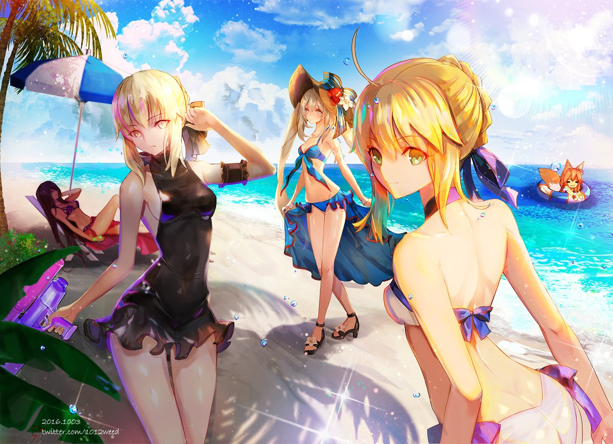 A nice day at the beach (Art by Weed)
Source: pixiv.net/en/artworks/59…