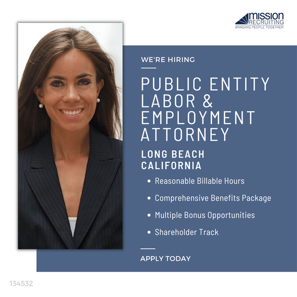 missionrecruits's tweet photo. New! #Hiring! A #PublicEntity #LaborandEmployment #Attorney is needed at a venerable educational law practice in #LongBeach.
Apply:
https://t.co/RVACFbR649
Contact:
Budd Barmeyer
(949) 346-4105
jobs@missionrecruiting.com
Ref 134532
#californialawjob #lawjob #attorneyjob https://t.co/se93k1BWId