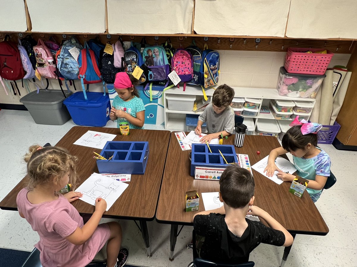 We learned how to use dice properly and colored Pete the Cat.