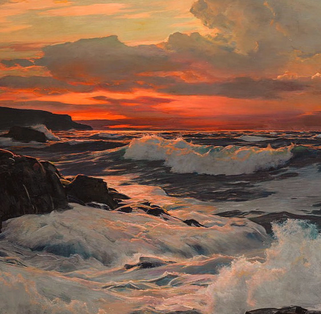 AcademiaAesthe1's tweet photo. Oceanshades | By Frederick Judd Waugh (1861-1940) https://t.co/gMJ2DoUKI6