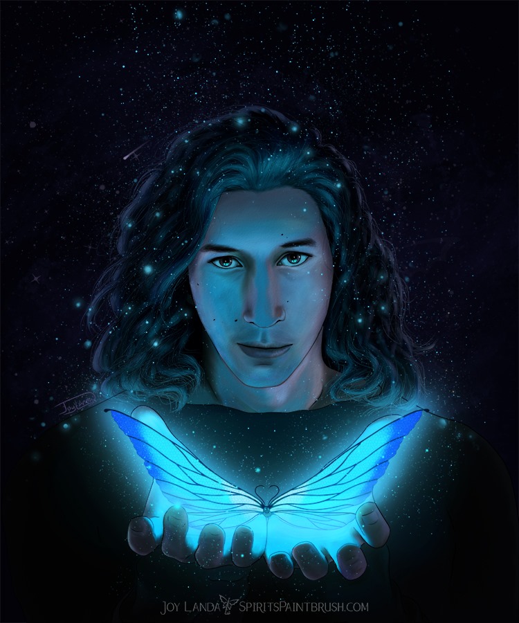 land_a_joy's tweet photo. And a very special one for #BenSoloDay, this painting was out of pure love for the character. I remember listening to a playlist of sappy songs and enjoying every paintstroke. Of love and hope for his return #reyloart https://t.co/DfEbq6M8Jh