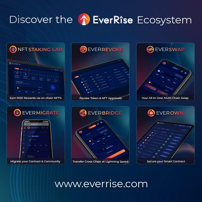 BangleCrypto's tweet image. 6 of our current live dApps from @EverRise