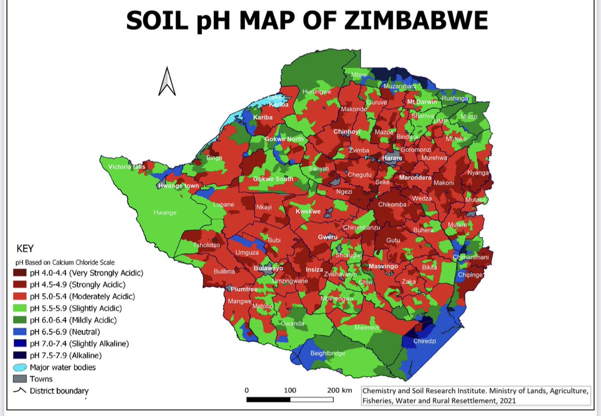 The ward based soil pH gives an indication of whether farmers need to lime their soils or not.  Liming is critical in improving crop production and productivity. 
#itsallaboutsoilconditioning#
<a href="/PGambara/">Peter Gambara</a> <a href="/MaminiminiObert/">Obert Maminimini</a> <a href="/hmanditsvara/">Manditsvara Hilda Tarisai</a> <a href="/basera_john/">John Basera</a> <a href="/AgritexS/">ARDAS (AGRITEX)</a> <a href="/mlafwrd/">MLAFWRD Zim</a>