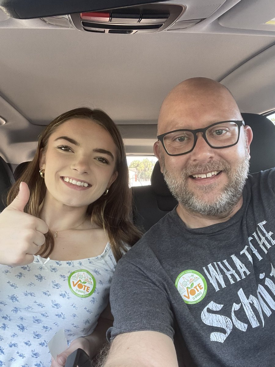 Took my niece to vote in her very first election. 2 votes for <a href="/valdemings/">Val Demings</a> <a href="/CharlieCrist/">Charlie Crist</a> <a href="/MaxwellFrostFL/">Maxwell Alejandro Frost</a> #voteblue