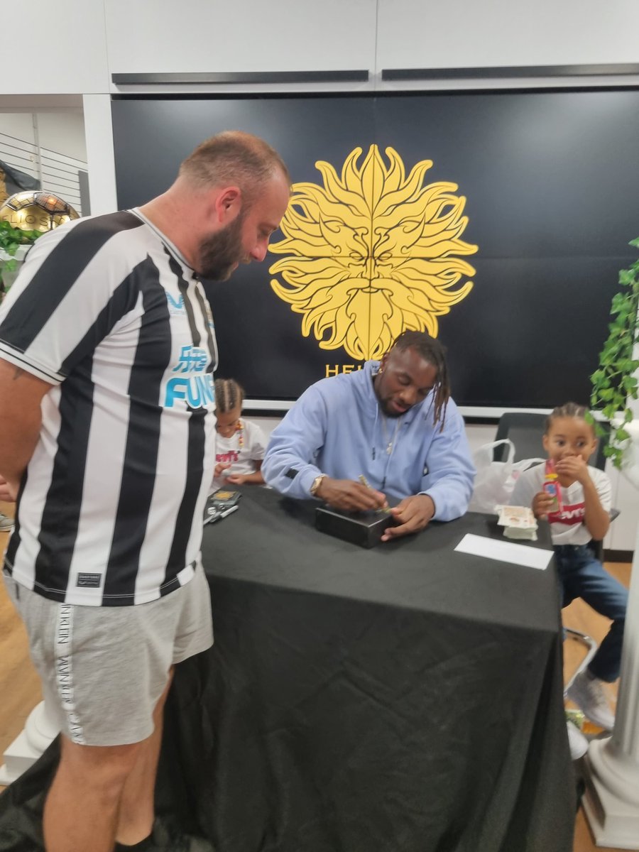 Great meeting <a href="/nufc/">Newcastle United</a>'s <a href="/asaintmaximin/">Allan Saint-Maximin</a> today and starting my <a href="/helios_pantheon/">Helios Pantheon</a> journey. Love a good card game and looking forward playing it.