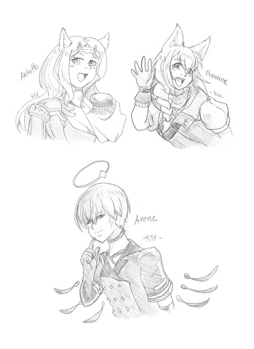 KTY_draws's tweet photo. Hi!! here's another batch of sketches (45/100). We have Blemishine, Platinum, Plume, Archetto, Provence and Arene.
.
.
.
#Arknights #Operators #sketch #daily #dailysketch #blemishine #platinum #plume #archetto #Provence #arene #100operatorschallenge #kty https://t.co/DPeIv1u5GP