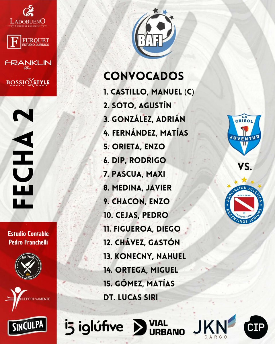 FutsalAAAJ's tweet photo. #AAAJ 🇦🇹 Clausura: Capítulo 2 ✌️⚽️
Tras la caída en la #CopaBafi, los Bichos vuelven a poner el foco en el torneo Clausura y este domingo visitarán a Crisol de Juventud en el Microestadio de Almagro. 🏟
¡#VamosTodosUnidos, #VamosBicho! 🐞 https://t.co/DObRjkX27o