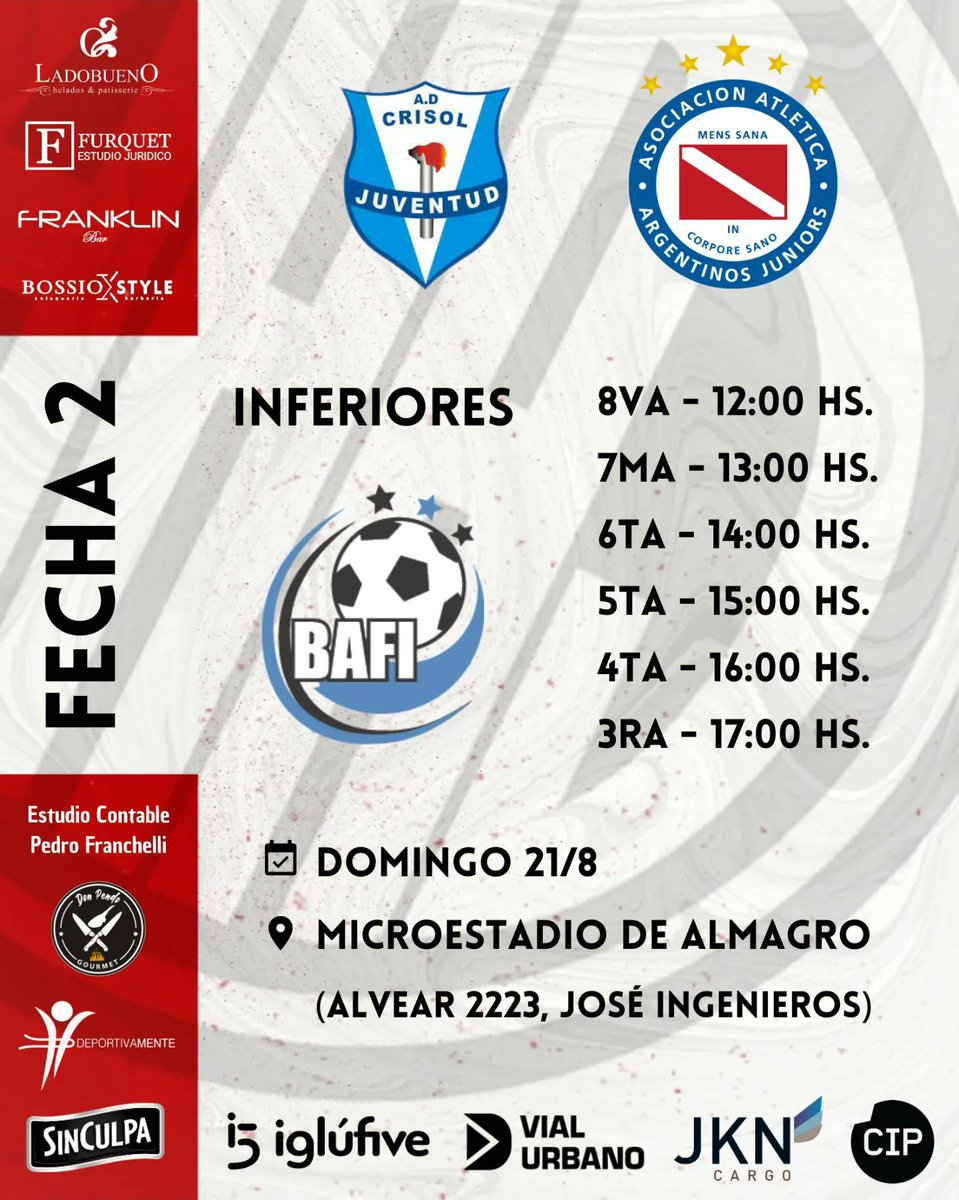 FutsalAAAJ's tweet photo. #AAAJ 🇦🇹 Clausura: Capítulo 2 ✌️⚽️
Tras la caída en la #CopaBafi, los Bichos vuelven a poner el foco en el torneo Clausura y este domingo visitarán a Crisol de Juventud en el Microestadio de Almagro. 🏟
¡#VamosTodosUnidos, #VamosBicho! 🐞 https://t.co/DObRjkX27o