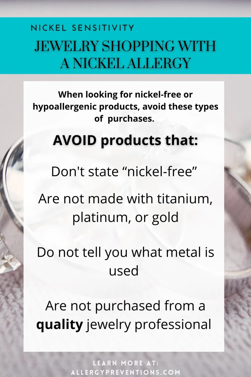 Nickel allergy jewelry shopping pointers. #nickelallergy #nickelsensitivity #allergypreventions  allergypreventions.com/does-hypoaller…