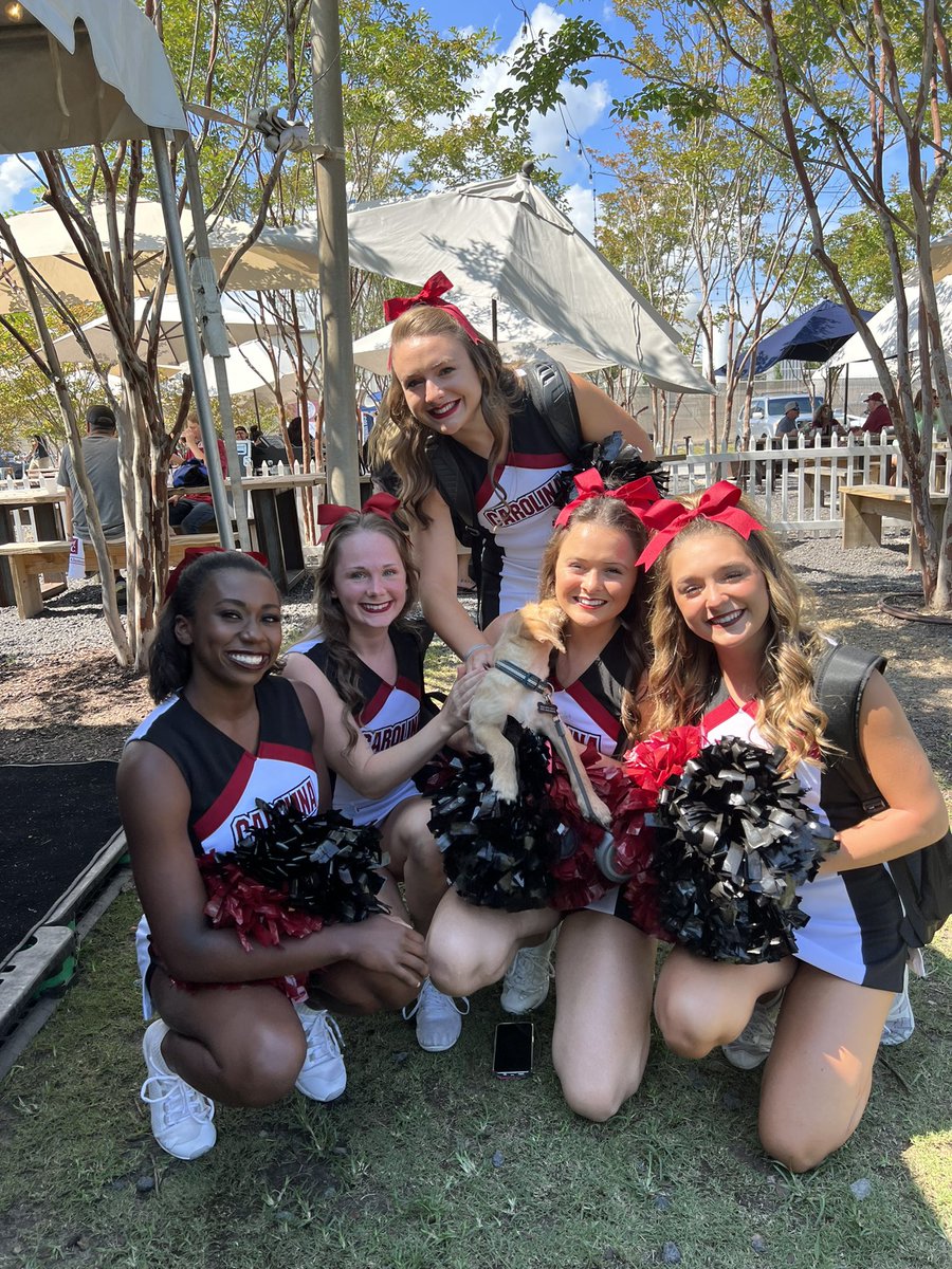 Terra Jones (@uscterrajones) on Twitter photo Buster is making friends at <a href="/SteelHandsBrew/">Steel Hands</a>! Thanks to the <a href="/UofSC/">University of South Carolina</a> cheerleaders for stopping to say hi! ❤️🖤🤙🏼 Buster is making friends at <a href="/SteelHandsBrew/">Steel Hands</a>! Thanks to the <a href="/UofSC/">University of South Carolina</a> cheerleaders for stopping to say hi! ❤️🖤🤙🏼