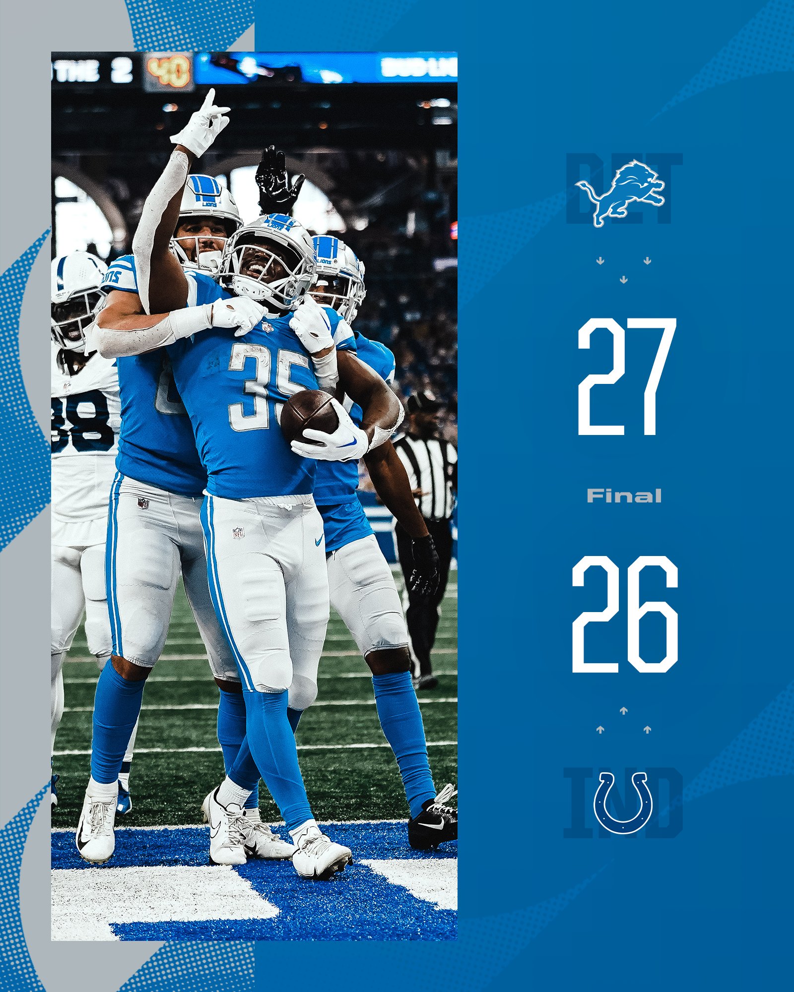 Detroit Lions on Twitter "Leaving town with the dub DETvsIND 