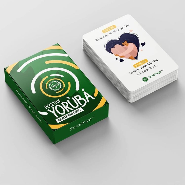 sorolingo's tweet photo. We are excited to announce that Positive Yorùbá Affirmations cards are available @Rovingheights Lagos.

There are 60 Yorùbá affirmations translated to English in this pack. We also appreciate you for loving and getting the cards. https://t.co/qcZkXkKQbH