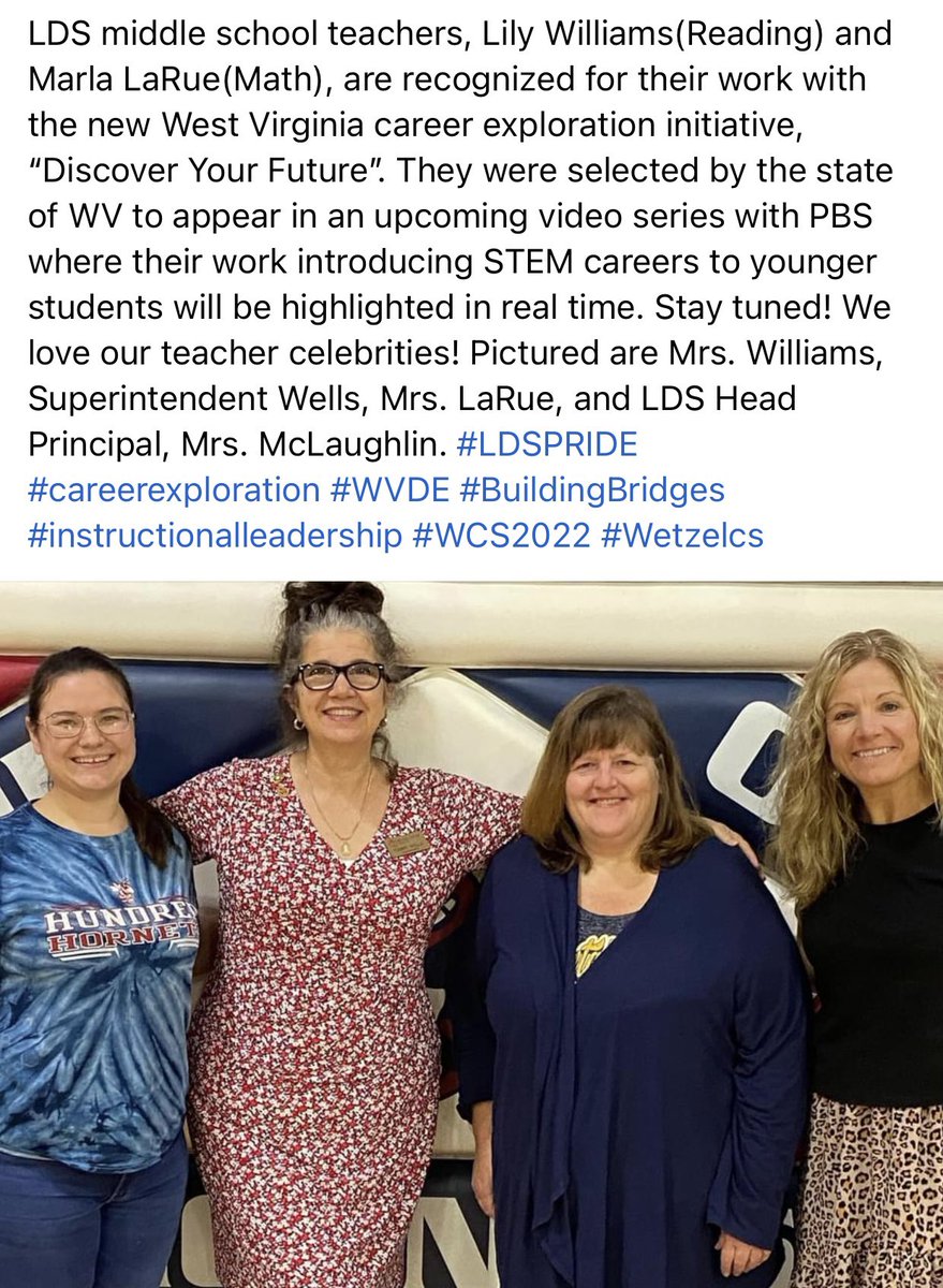 Proud of our teachers!  <a href="/WVEducation/">West Virginia Department of Education</a> <a href="/PBS/">PBS</a>