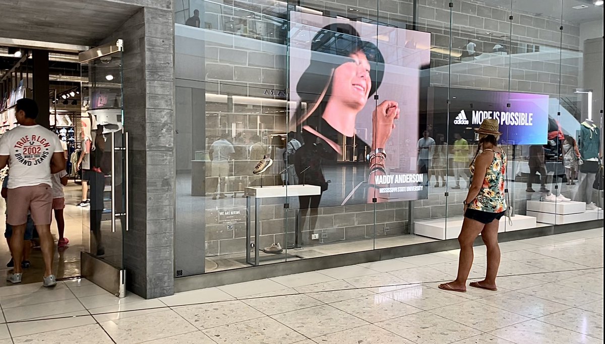 Will never forget the first time walking through a mall and seeing my beautiful daughter <a href="/MaddyAnd01/">Maddy Anderson</a> on screen at an <a href="/adidas/">adidas</a> store. Of course mom had to video. 🥲 #Miami