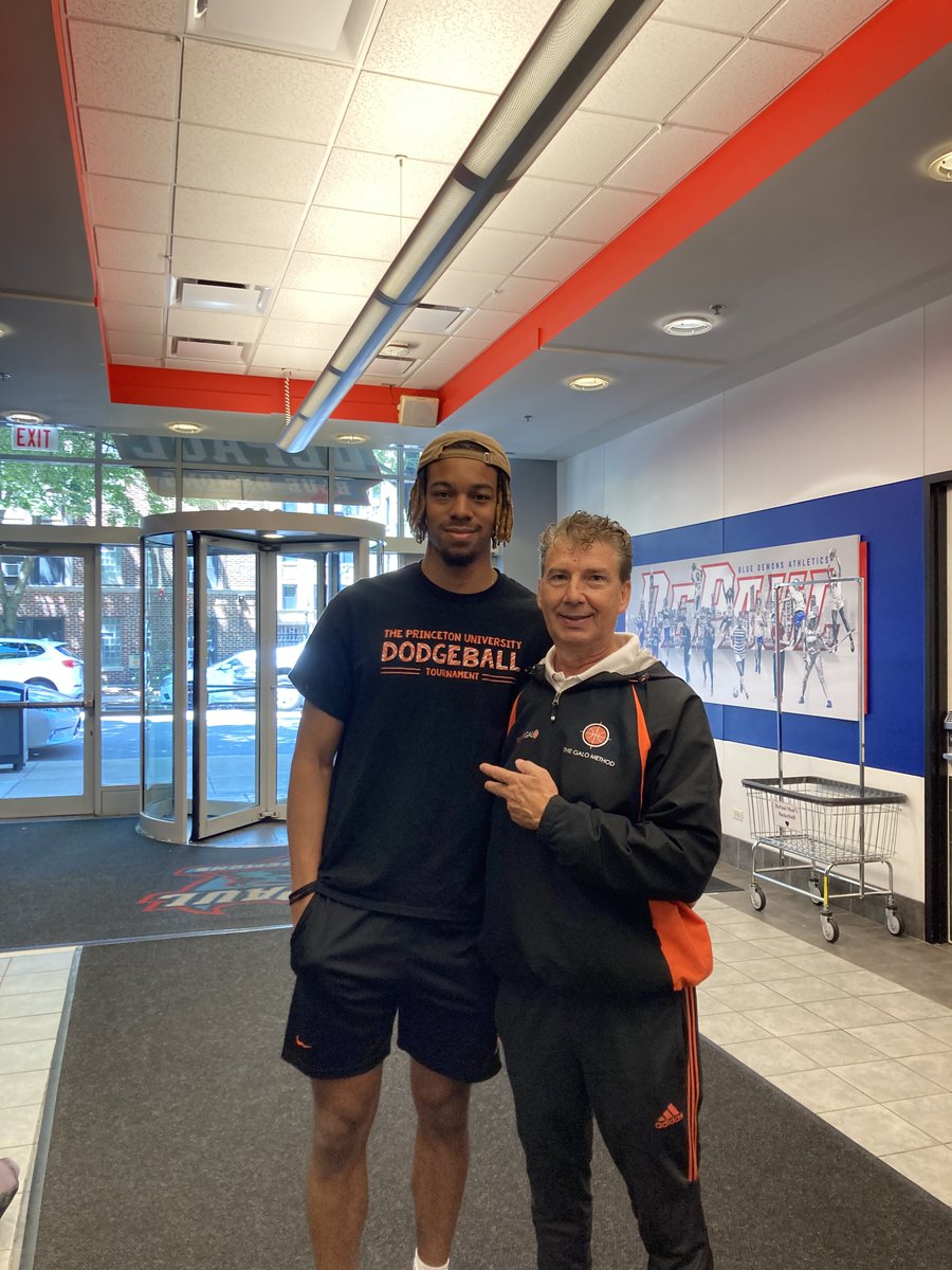 Great week working w Ivy League Player of the Year, Tosan Evbuomwan. Good progress in a short period of time! A credit to him- he’s made it easy for me- speaks to his motivation! Headed back to @PrincetonMBB locked & loaded. Shoutout to the staff at DePaul for being so welcoming!