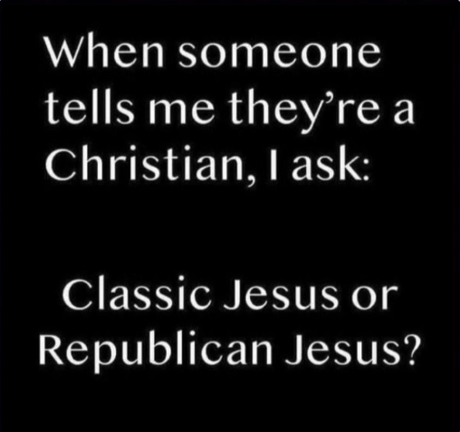 profoundlymark's tweet photo. "Republican Jesus" is trending after I posted this and for a second there my ego thought I started it. (Insert sad face here) https://t.co/6ilS3nq2vd
