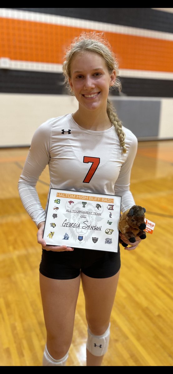 drgaylestinson's tweet photo. Great weekend for the Lady Buffs and @georgiastinson5 ! All-Tournament Team! @Gosset41 @TAVVolleyball #TAV18Black https://t.co/I07JaH7EXP