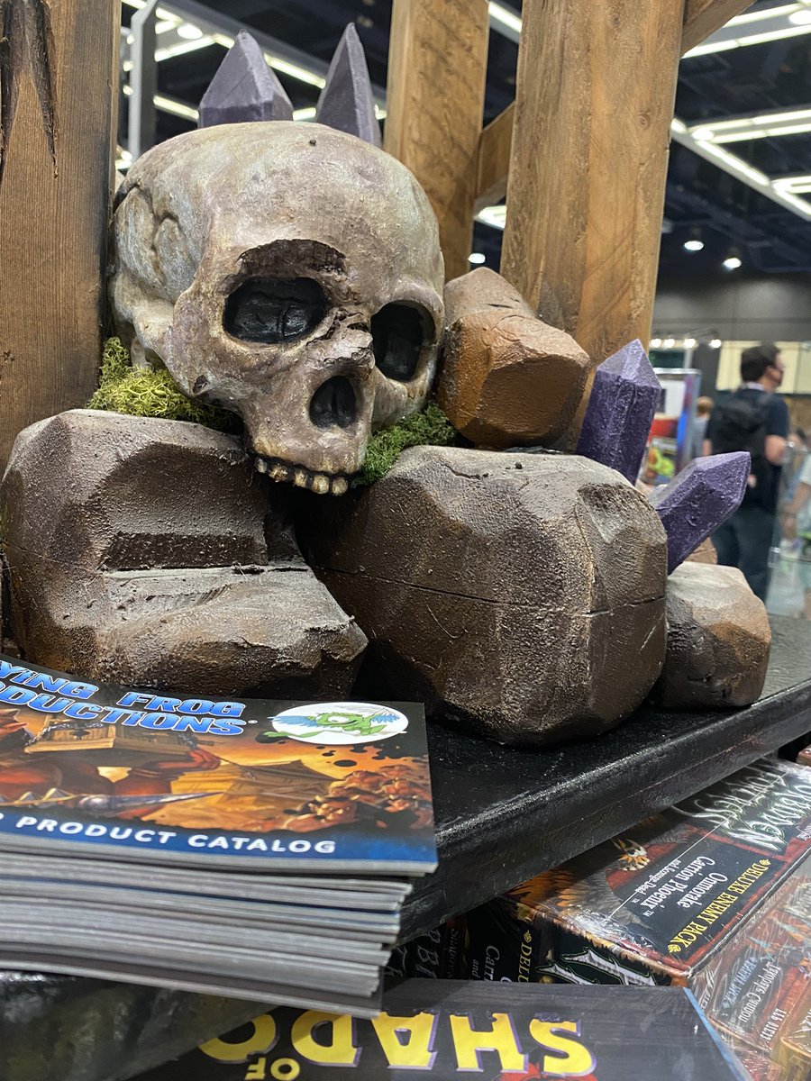 FFPGames's tweet photo. It’s Day 3 of Emerald City Comic Con in Seattle! If you are at the show, be sure to come say hello at Booth #1029! #ECCC22 #boardgames #shadowsofbrimstone #lastnightonearth #tabletop #bgg #boothtour #flyingfrog https://t.co/q0pfQQLUmF