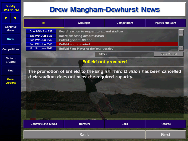 drewmd's tweet image. We're off to the Football League... oh wait, no we're not 😭 #cm0102