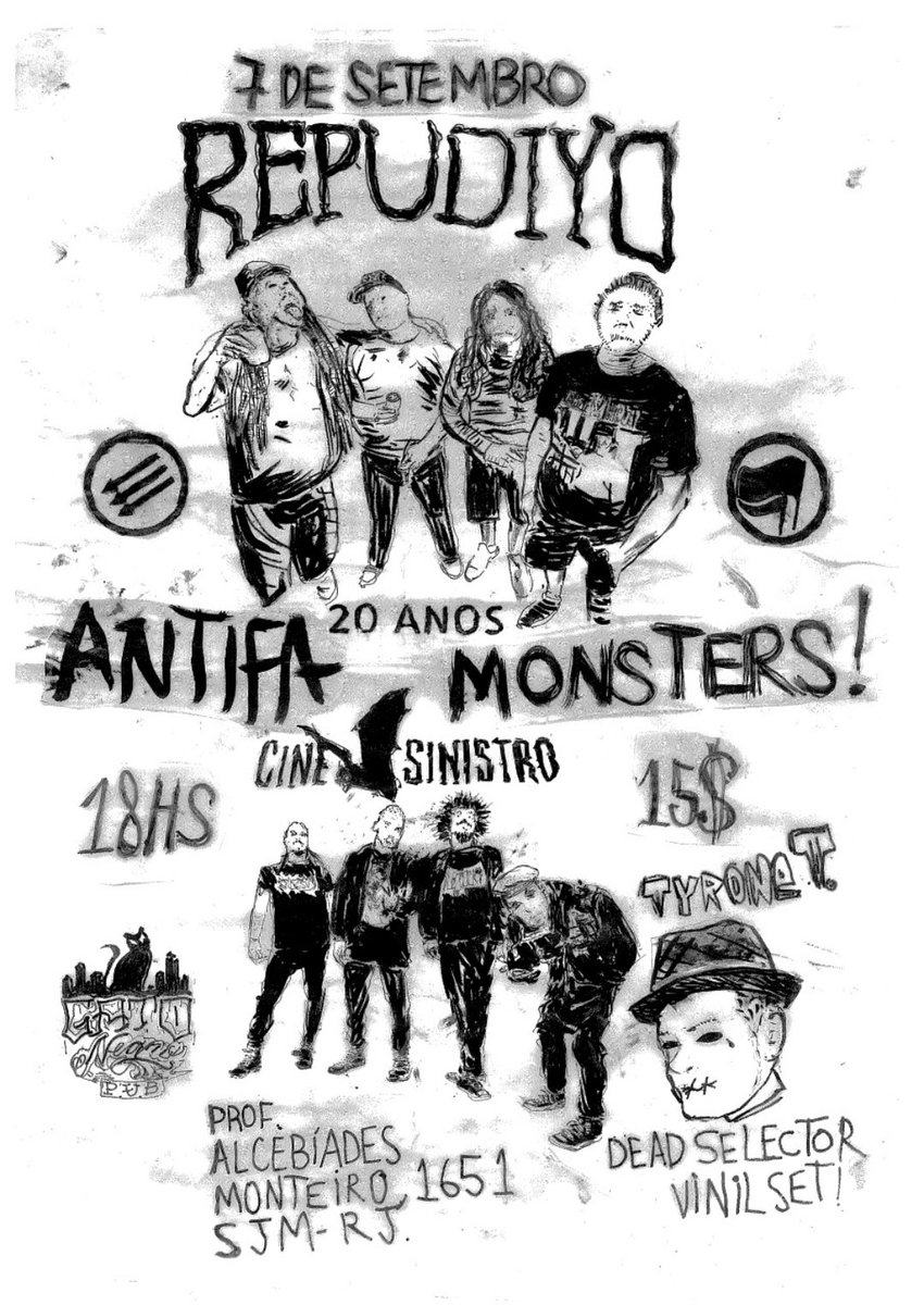 Feriado macabro com os #AntifaMonsters Repudiyo e <a href="/cinesinistro/">cinesinistro</a> em São João de Meriti