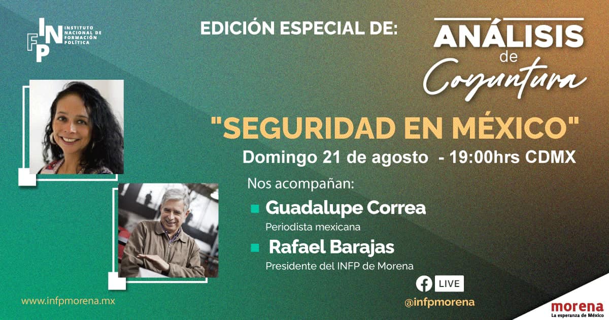 📌Este domingo tendremos una edición especial de “Análisis de coyuntura” para comentar la estrategia de seguridad del Gobierno de México.

Contaremos con la participación de Rafael Barajas <a href="/fisgonmonero/">Rafael Barajas</a> y <a href="/GCorreaCabrera/">Guadalupe Correa-Cabrera</a> .

¡No te lo pierdas!