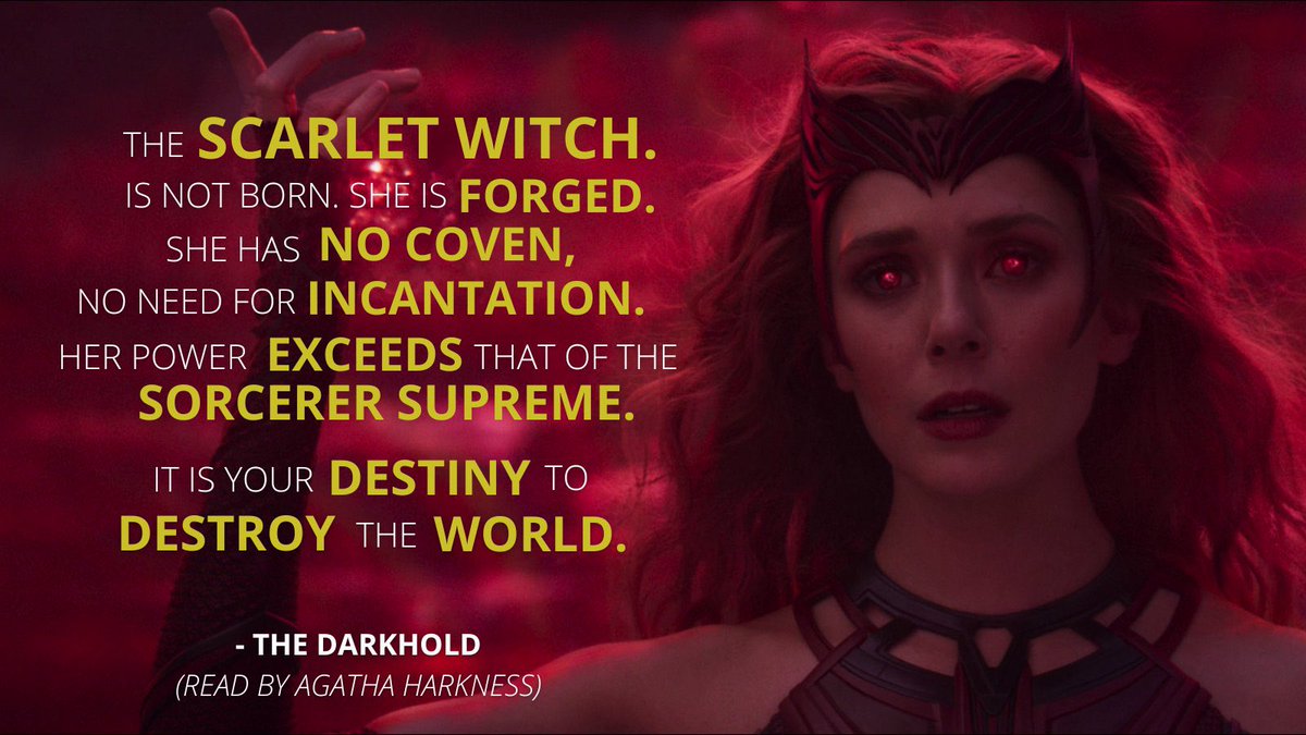 nocontextwv's tweet photo. The Scarlet Witch prophesy.

Need more of these lines. https://t.co/3ZlDjYKoMd