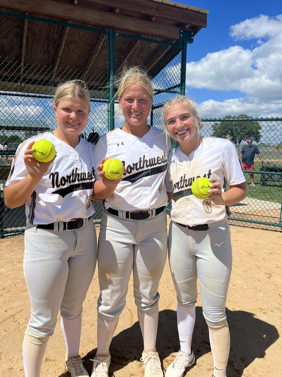 GINWSoftball's tweet photo. We win game one 2-0 &amp; game two 16-8 in five innings. Good day to be a Viking. 

Can’t forget our 💣💣💣 squad 
@LibbyLoman26 @ZobelReyse @gracebaasch  

Also thanks for the support today especially from our teachers— great crowd! 

#ginwvikings
#worthit https://t.co/J95NeR2v7n