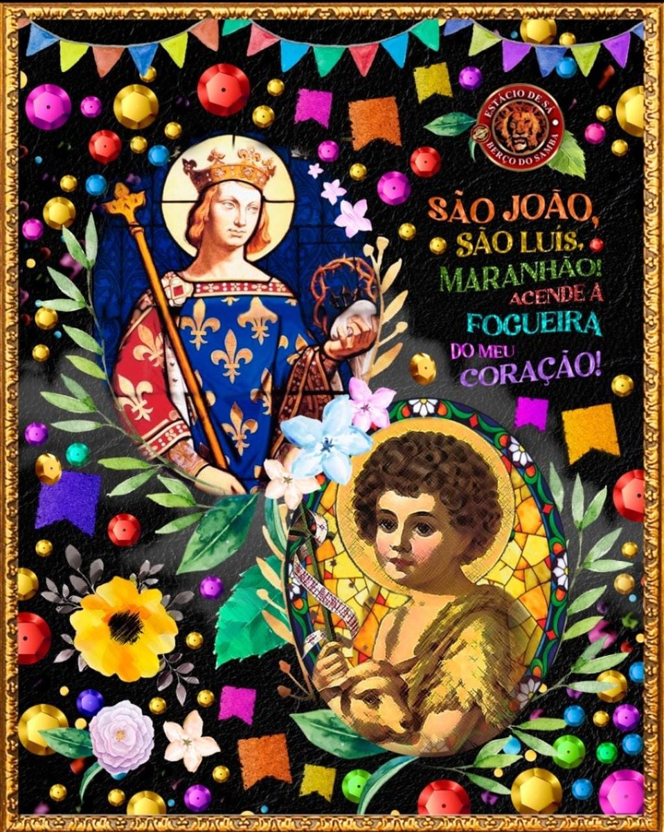 GresEstacioDeSa's tweet image. Faremos uma belíssima homenagem ao estado do Maranhão através do enredo &quot;São João, São Luís, Maranhão! Acende a fogueira do meu coração!&quot;, desenvolvido pelo nosso carnavalesco Mauro Leite.

Viva, São Luís!
Viva, São João!

#GresEstácioDeSá #BerçoDoSamba #Carnaval2023