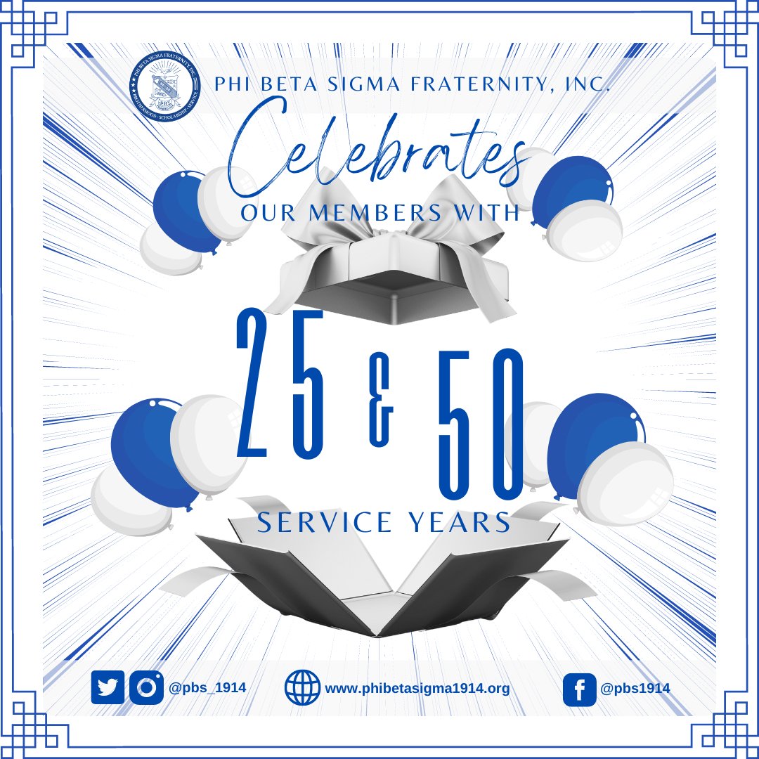 pbs_1914's tweet photo. Phi Beta Sigma celebrates our loyal Brothers who joined 25 &amp; 50 years ago for their continued engagement with the Fraternity and their contributions to speeding our cause on its way. We would like to recognize the financial brothers initiated in 1997 and 1972. 

#GOMAB #pbs1914 https://t.co/CU2Rl5or2S