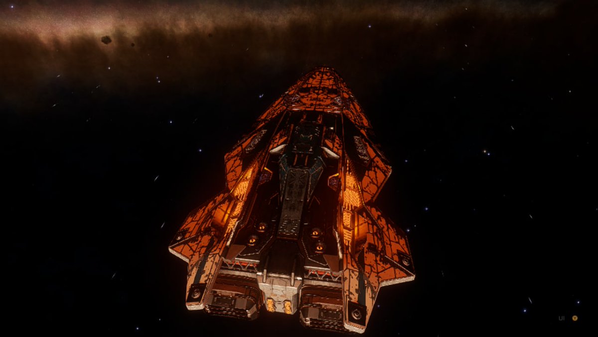 cmdr_mark's tweet photo. Well after some time drifting in the black fixed up the FSD and headed back to the bubble. From the wrong side of sag A to the bubble in 2 days not bad going. She might need a respray but looking good. https://t.co/1yWOzQPdzZ