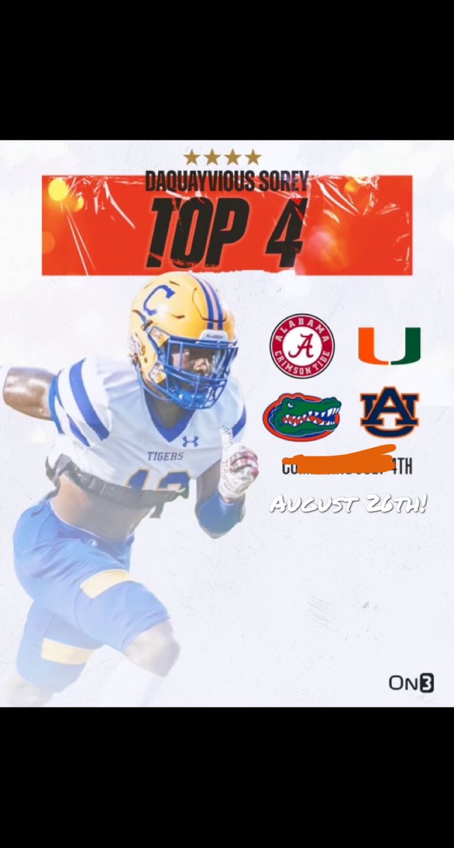 Will Be Announcing My College Decision August 26th <a href="/ChipleyHigh/">Chipley High School</a> <a href="/247Sports/">247Sports</a>