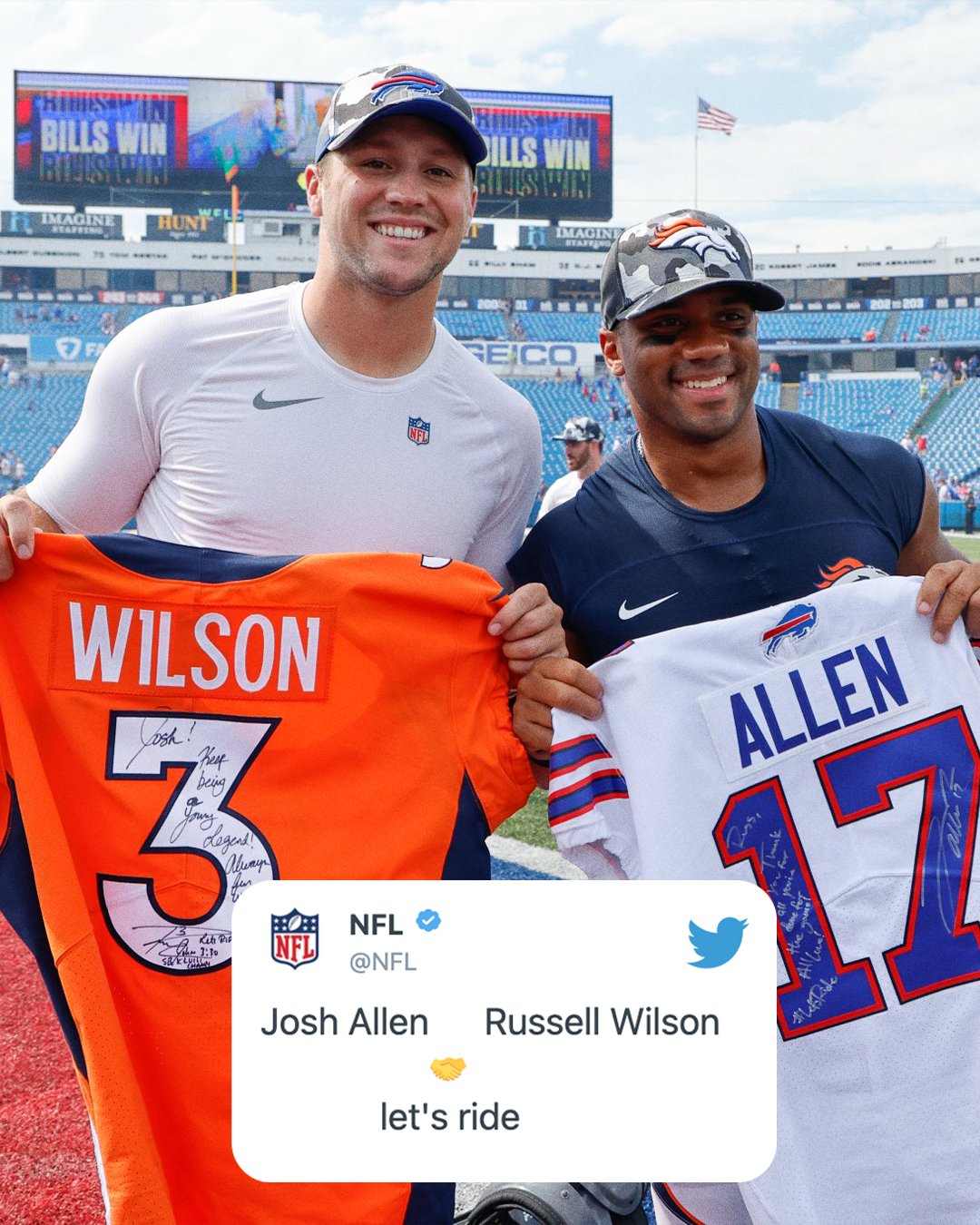NFL on ESPN on Twitter "Just two elite QBs exchanging jerseys 🤝 (via