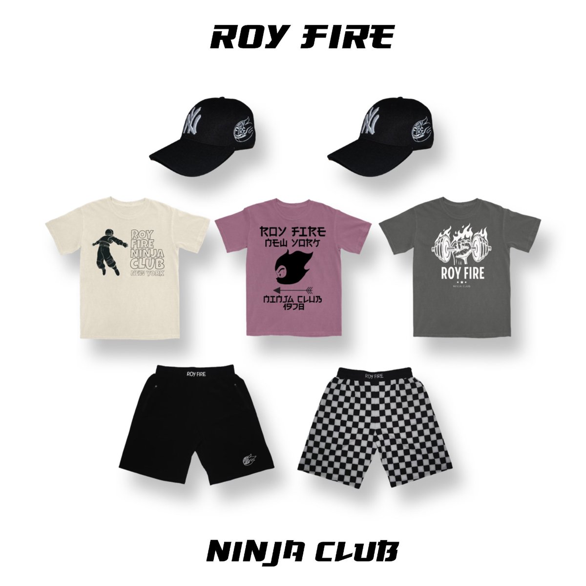 royfire7's tweet photo. “Roy Fire Ninja Club” - The Total Look

New Capsule - Available Now. 

Hats // Tees // Shorts // Socks &amp; More

Make It PoP 💥

Join the club!

💥 https://t.co/MkoisWOzps 💥

#royfire #ninjaclub https://t.co/ZzHtkrNlTa