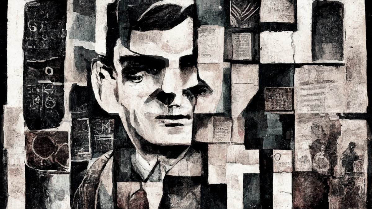 plastiqu33n's tweet photo. A brief foray into AI coming🔜MIDJOURNEY'S EXISTENTIAL CRISIS
Part 1 🤓 Alan Turing + MJ taking, passing, and failing Turing test 🤣 
#wip #midjourney #tezosart #turingtest #backtoschoolmyfren https://t.co/PZarPTeWtR