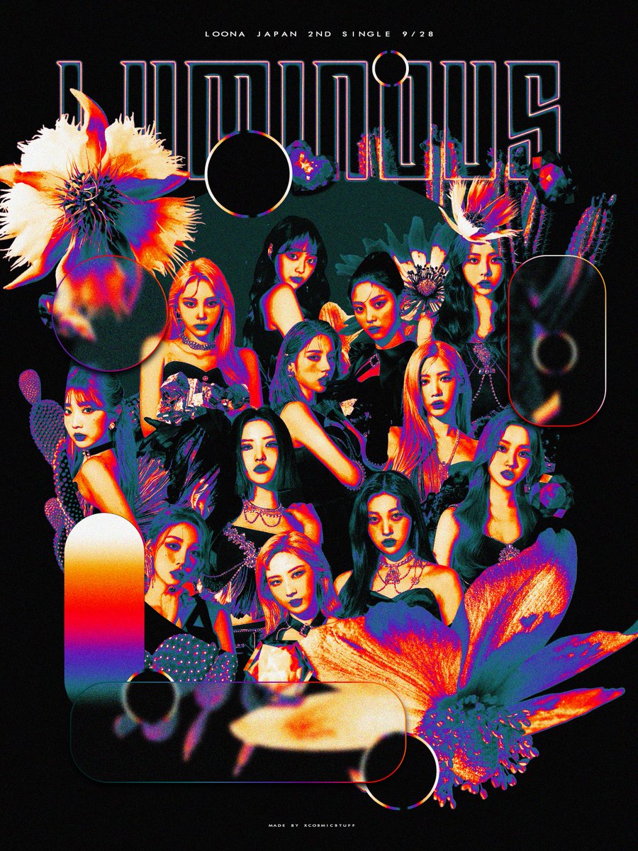 xcosmicstuff's tweet photo. ➤ #LOONA #今月の少女 JAPAN 2nd single  ⌈LUMINOUS⌋ Poster Design ◈! https://t.co/Ggv6etqAm0