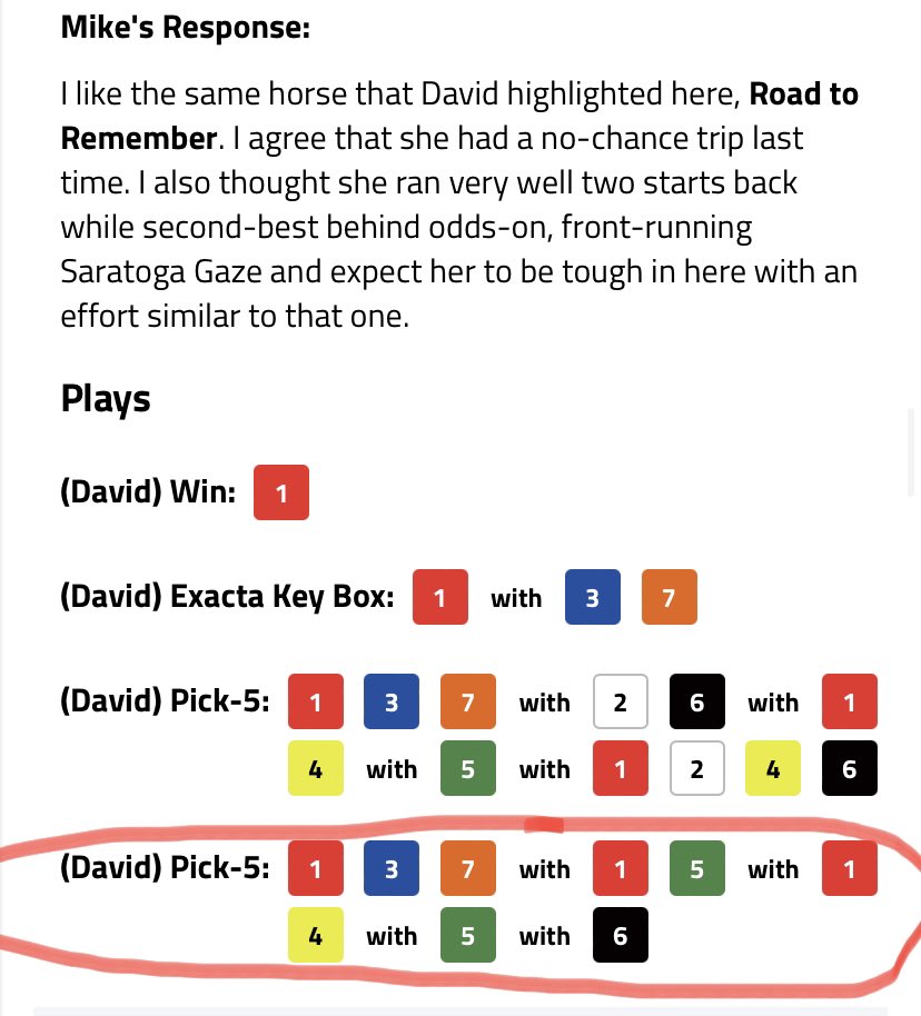 saratoga pick 5 today