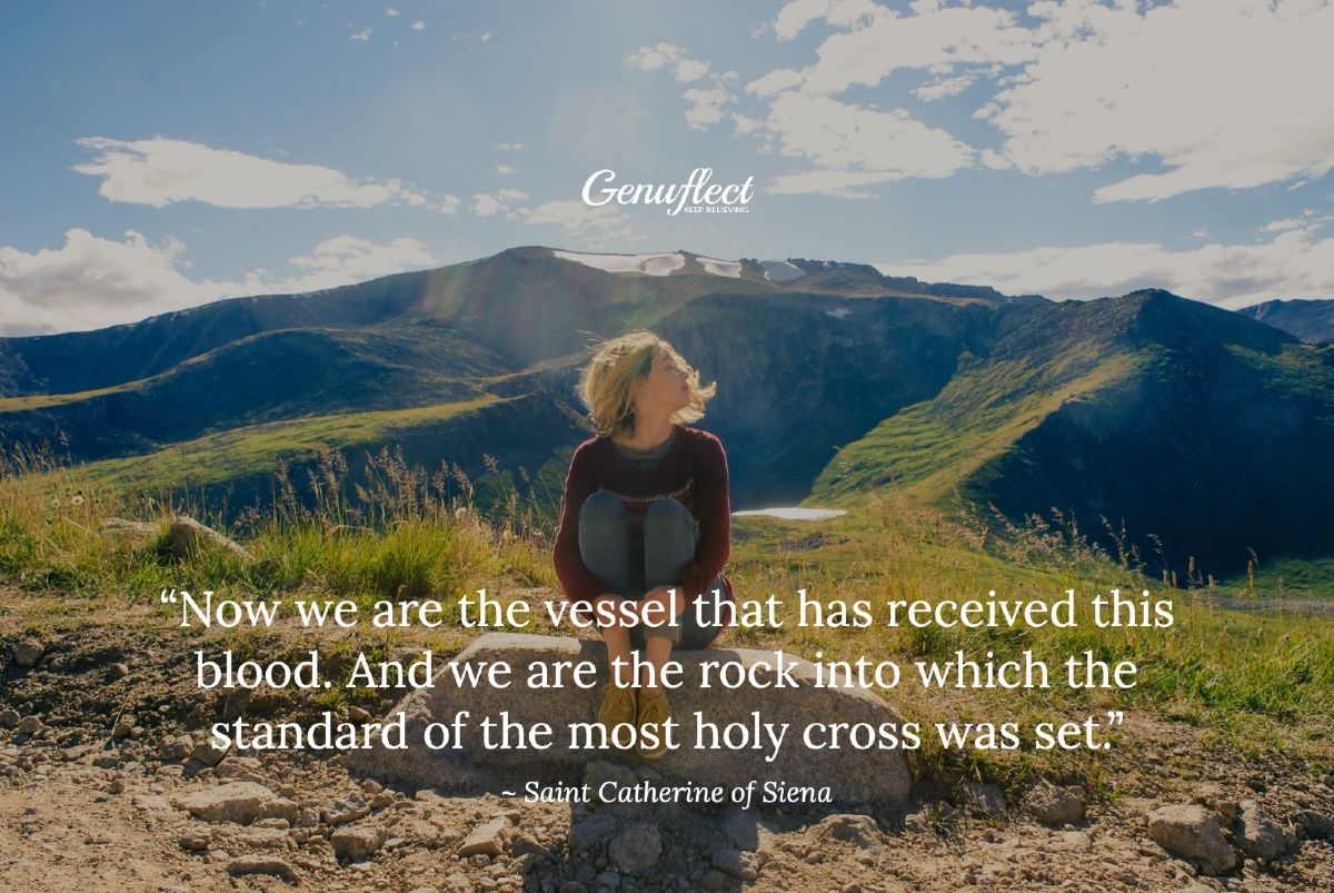 GenuflectHQ's tweet photo. โNow we are the vessel that has received this blood. And we are the rock into which the standard of the most holy cross was set.โ
~ Saint Catherine of Siena
#Catholic #Genuflect #catholicchurch #preciousblood #bloodofjesus https://t.co/T8lR9s6xeP