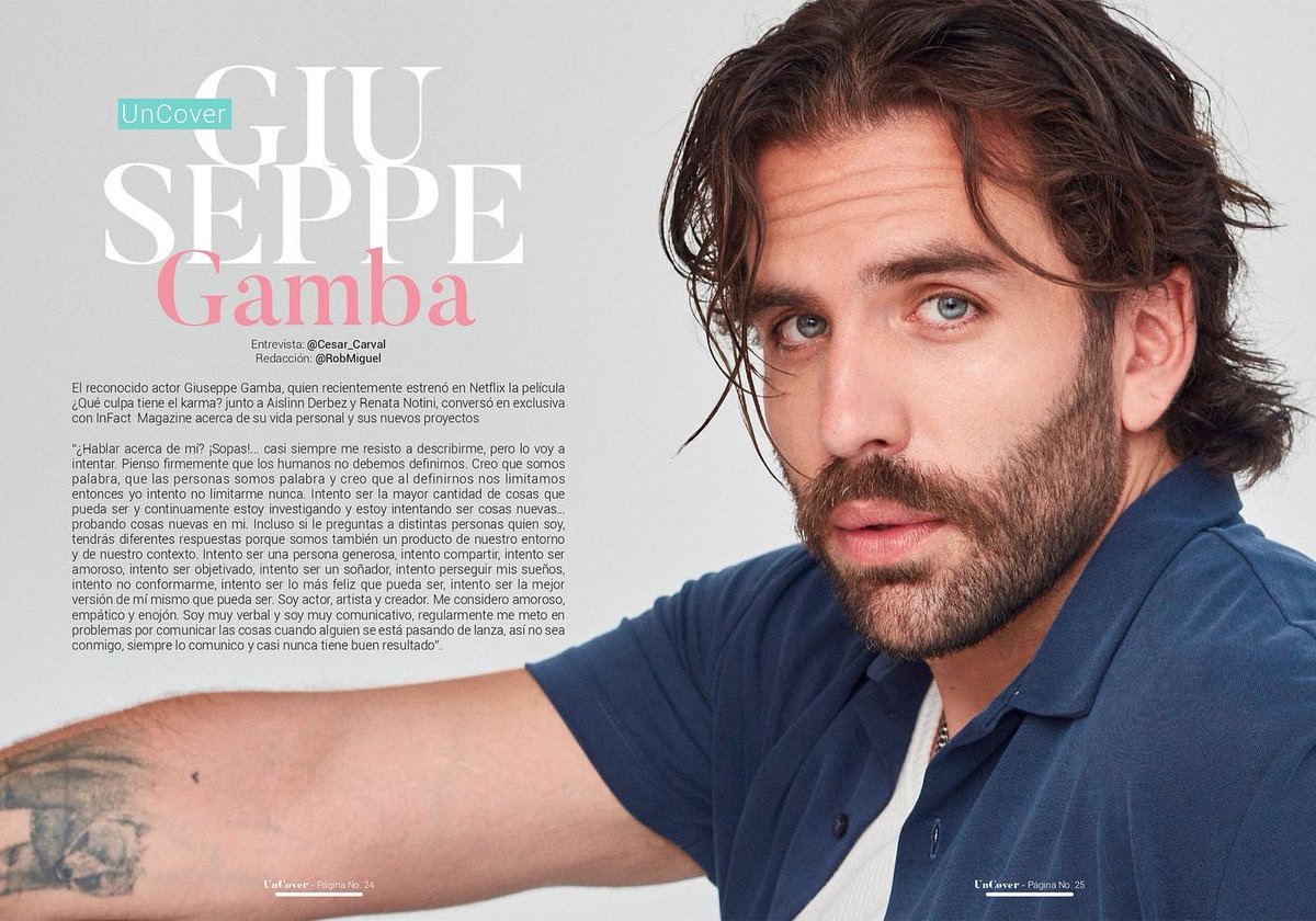 BOOKAgencyMX's tweet photo. “#QueCulpaTieneElKarma es una película que disfruté mucho. Mi personaje, Roberto, tiene la capacidad de querer y de amar de una forma muy pura”. 🫶🏼 @giuseppegamba_ en entrevista con #InFactMagazine ✨ #GiuseppeGamba #BOOKAgencyMx #BOOKPR #TalentoBOOK https://t.co/ooULEzsohU