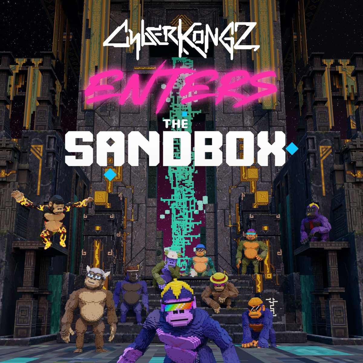 CyberKongz (@cyberkongz) on Twitter photo ๐จCyberKongz will be entering The Sandbox!
All VX Kongz will be playable at some point in <a href="/TheSandboxGame/">The Sandbox</a> Alpha Season 3 ๐ฎ
Prepare to roam as your kong in the Sandbox metaverse, and play/compete for the opportunity to earn $SAND ๐
Full details in the CyberKongz discord ๐ฆ๐ ๐จCyberKongz will be entering The Sandbox!
All VX Kongz will be playable at some point in <a href="/TheSandboxGame/">The Sandbox</a> Alpha Season 3 ๐ฎ
Prepare to roam as your kong in the Sandbox metaverse, and play/compete for the opportunity to earn $SAND ๐
Full details in the CyberKongz discord ๐ฆ๐