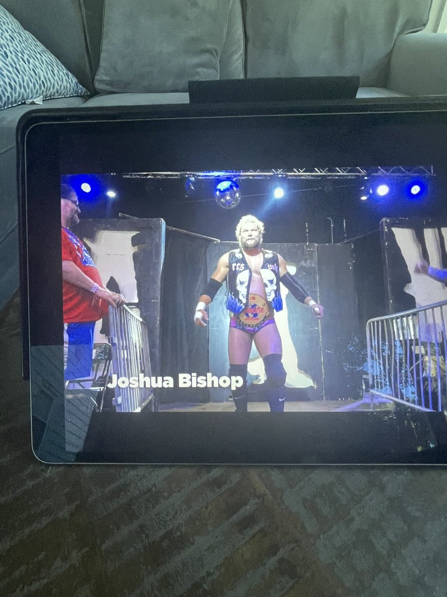 jgold12's tweet photo. Last debut of the day @SamHHolloway! I’ll personally pay for his medical bills after his match with the icon @JoshuaBishop_ .. heads up kid @aiwrestling #AIWFresh https://t.co/Nyz6sGoZms