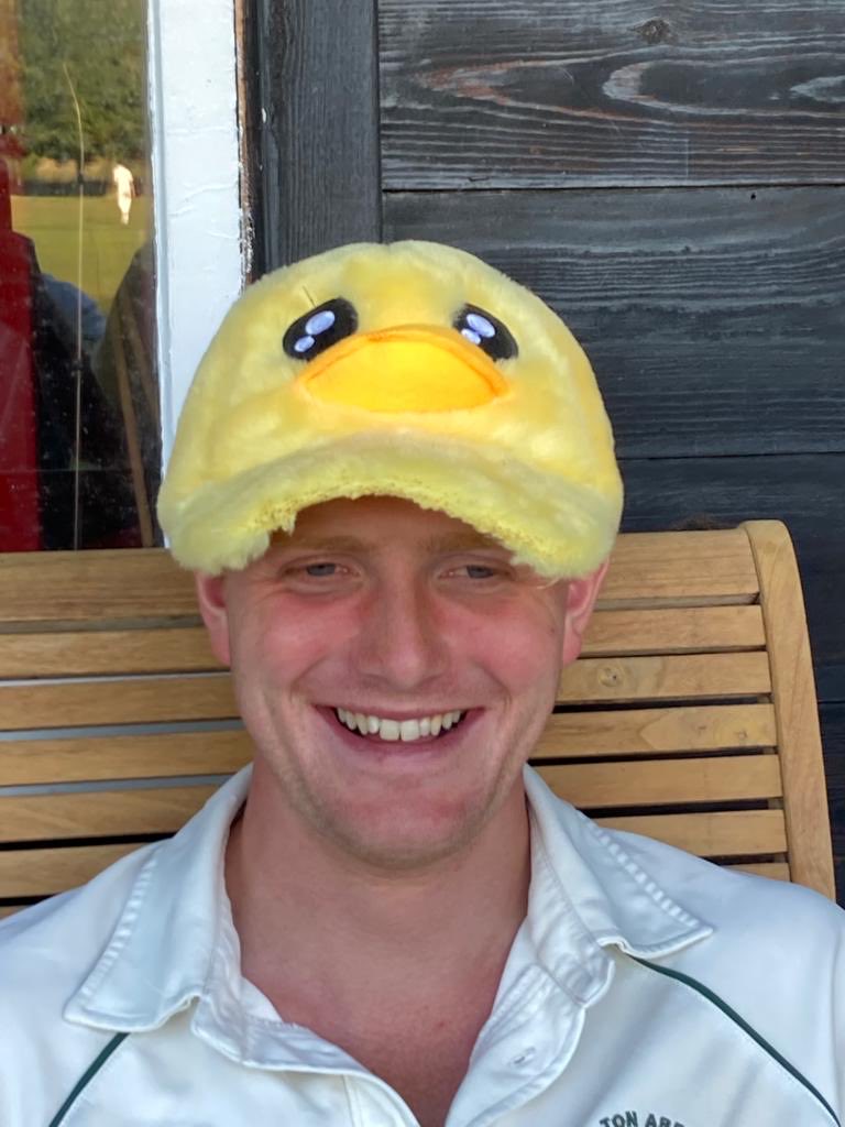 Dougie gets out for a duck!