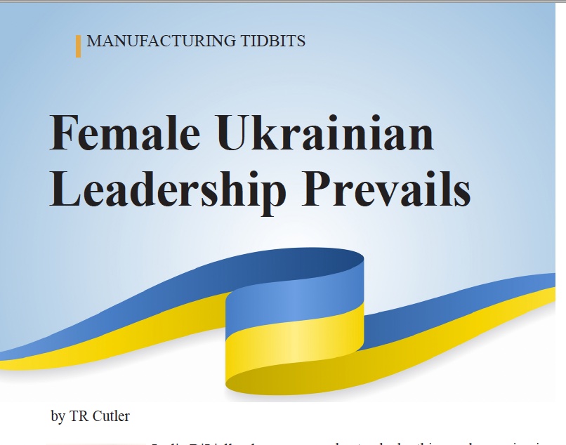 Read About How #Female #Ukrainian #Leadership Prevails in New Issue of #Manufacturing Outlook, published by Jacket Media Co  manufacturingoutlook.com