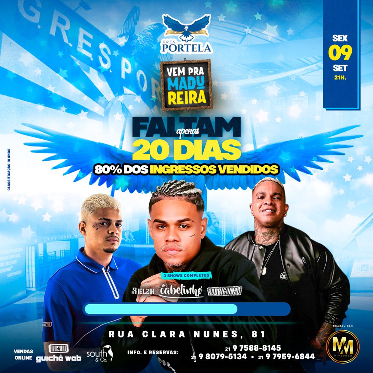 vempramadureir1's tweet photo. FALTAM 20 DIAS PRA FESTA QUE VAI PARAR A ZONA NORTE COM 3 SUPER SHOWS 🥳

SHOWS COMPLETOS MC CABELINHO, RODRIGUINHO E BIELZIN 🔥

ÚLTIMOS INGRESSOS DO PRIMEIRO LOTE A VENDA GARANTA LOGO O SEU  🎟

#VEMPRAMADUREIRA
MMTXPRODUÇÕES https://t.co/UTgh1L6ahO